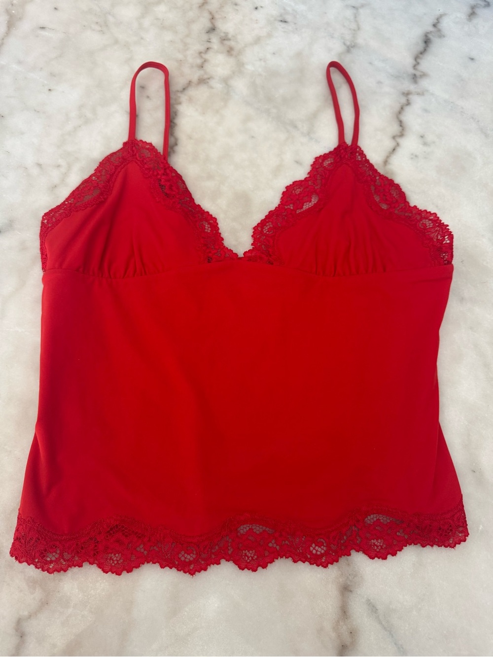 SKIMS Fits Everybody Lace Triangle Cami Top